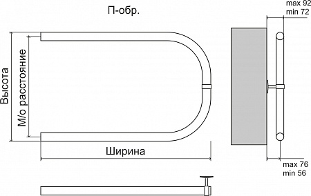 Эконом П-обр AISI 32х2 500х500 Полотенцесушитель  TERMINUS Таганрог - фото 3