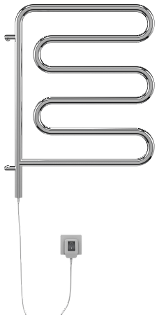 Электро 25 Ш-обр 450х570 поворотный Полотенцесушитель  TERMINUS Таганрог - фото 2