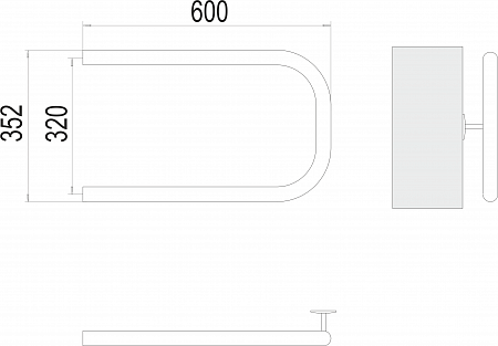 П-обр AISI 32х2 320х600 Полотенцесушитель  TERMINUS Таганрог - фото 3