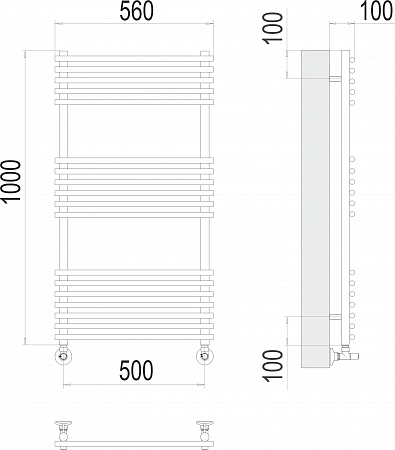 Ватра П18 500х1000 Полотенцесушитель  TERMINUS Таганрог - фото 3