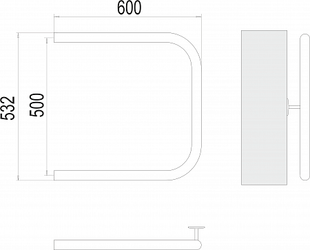 П-обр AISI 32х2 500х600 Полотенцесушитель  TERMINUS Таганрог - фото 3