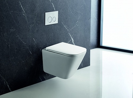 Подвесной унитаз безободковый Terminus Ватикан Monolit 490х340 белый Таганрог - фото 1