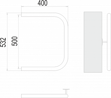 П-обр AISI 32х2 500х400 Полотенцесушитель  TERMINUS Таганрог - фото 3